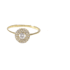 Prsten ze žlutého zlata se středovým zirkonem AU 585/000 2,10 gr, PR115906101-56