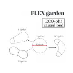 ECOO ECOO Vyvýšený záhon / Flexi zahrada - 3 patra, 130*42 cm