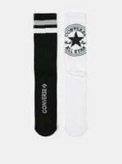 Converse Sada dvou párů pánských ponožek v bílé a černé barvě Converse 43-46