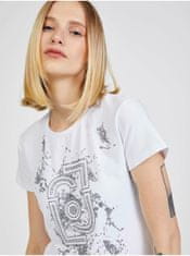 Liu Jo Bílé dámské tričko s potiskem Liu Jo XL