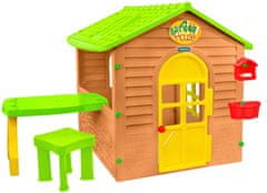Mochtoys Dětský zahradní domeček s piknikovým stolem a židličkou