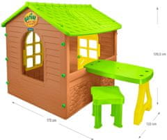 Mochtoys Dětský zahradní domeček s piknikovým stolem a židličkou