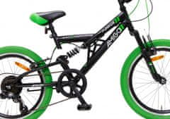 Fun Ride Junior 20palcové kolo, černo zelené