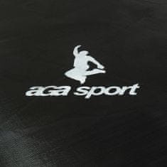 Aga Sport Pro Trampolína 430 cm Tmavě zelená + ochranná síť + žebřík + kapsa na obuv