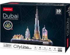 CubicFun Svítící 3D puzzle CityLine panorama: Dubaj 182 dílků