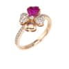 Růžově pozlacený stříbrný prsten se zirkony Love RQURR (Obvod 56 mm)