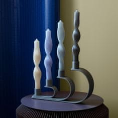 Broste , Sada kroucených svíček Twist, 2ks, v.23 cm | krémová 40910013