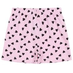 Růžové dětské pyžamo s krátkým rukávem a srdíčky TOM I JERRY, 104