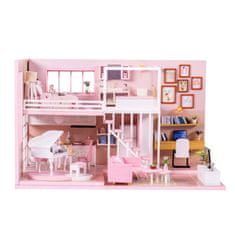 HABARRI Miniatura domečku DIY LED, kreativní sada, Domeček pro panenky