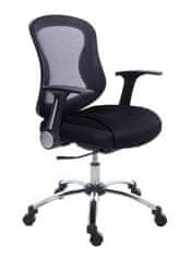 MAYAH Ergonomická kancelářská židle, síť.textilie, síť.opěrák, chromovaná základna, MaYAH,"Spirit", černá, 11461-02B BLACK