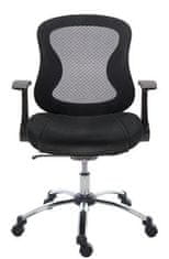 MAYAH Ergonomická kancelářská židle, síť.textilie, síť.opěrák, chromovaná základna, MaYAH,"Spirit", černá, 11461-02B BLACK