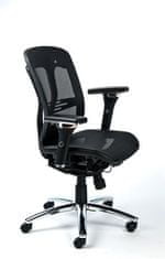 MAYAH Manažerská židle "Flow", textilní, černá, chromovaná základna, 11301-02