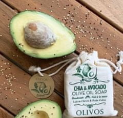 OLIVOS Přírodní mýdlo s olivovým olejem, chia semínkama a avokádem 150 g
