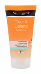 Neutrogena 150ml clear & defend facial scrub, peeling