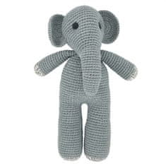 Luna-Leena Kids udržitelný slon Max z organické bavlny - měkká hračka - šedá 