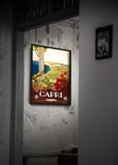 Vintage Posteria Dekorativní plakát Capri itálie A4 - 21x29,7 cm