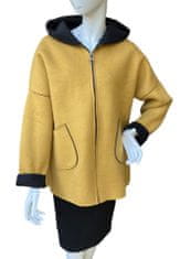 Highlight hořčičný svetrový kabátek s kapucí Velikost: XXL