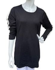 Lea H. Lea H - dlouhý černý svetr s bílým pruhem Velikost: XL