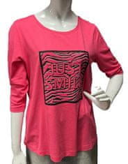 VERPASS růžové tričko s potiskem 3/4 rukáv Velikost: 40