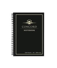 Concord Spirálový sešit, černá, A5, linkovaný, 70 listů, 8959
