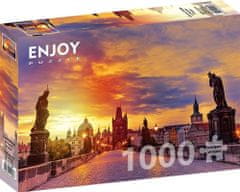 ENJOY Puzzle Karlův most při západu slunce, Praha 1000 dílků