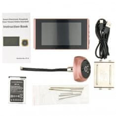 Secutek Digitální dveřní kukátko TS-1603 - 4,3 LCD, IR, PIR Růžovozlaté