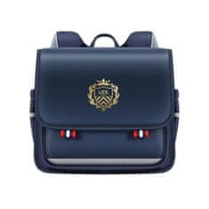 Klarion Stylová retro modrá školní taška s penálem Harry