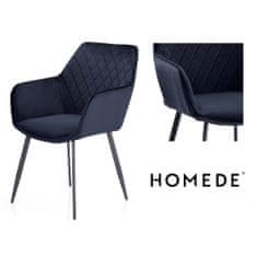 HOMEDE Designová židle Vialli tmavě modrá, velikost 60x42x84