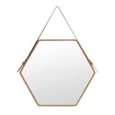HOMEDE Nástěnné zrcadlo Ebi II přírodní, velikost 39,2x34,3x3