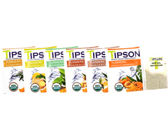 Tipson BIO čaj s kurkumou ze Srí Lanky, 60 porcí. Certifikát USDA Organic