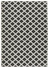 NORTHRUGS Kusový koberec Twin-Wendeteppiche 103124 schwarz creme – na ven i na doma 80x150