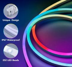 Neon SMART ohebný LED pásek - RGBIC - 5m