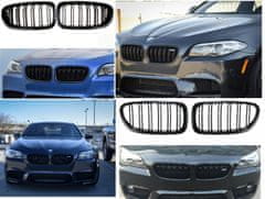 UNI Přední maska ledvinky Double-line BMW 5 F10/F11 2010-2016 černá