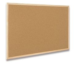 Bi-Office Korková tabule dřevěný rám 900x600 mm