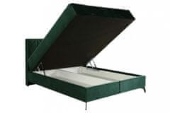 GMP Dvoulůžková postel OMEGA - zelená 180 × 200 cm