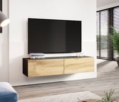 TV stolek Vigo 140 - černý / dub wotan