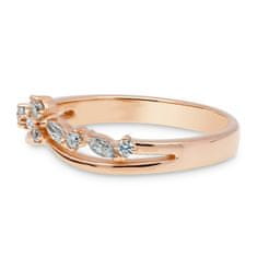 Emporial pozlacený prsten Princeznina korunka 14k růžové zlato MA-R0440 Velikost: 6 (EU: 51-53)