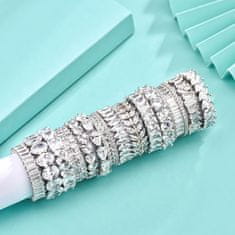Royal Fashion stříbrný rhodiovaný prsten Třpytivé lístky HA-GR51-SILVER Velikost: 8 (EU: 57-58)