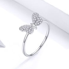 Royal Fashion prsten Třpytivý motýl SCR621 Velikost: 6 (EU: 51-53)
