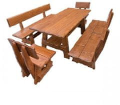 eoshop Zahradní stůl MO268, smrk masiv (Barva dřeva: surové dřevo)