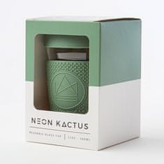 Neon Kactus , Skleněný hrnek na kávu, M, 340 ml | zelený
