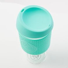 Neon Kactus , Skleněný hrnek na kávu, L, 450 ml | tyrkysový