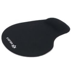 Mouse pad with Gel wrist, gelová podložka pod myš, ergonomická, černá