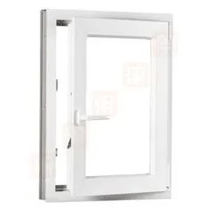 TROCAL Plastové okno | 50 x 70 cm (500 x 700 mm) | bílé | otevíravé i sklopné | pravé