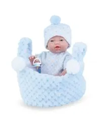 Marina & Pau Panenka - koupací miminko New Born chlapeček v košíčku - 21 cm