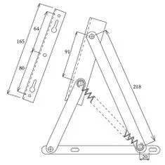 KNK Zvedací mechanismus pro postele malé KP 3 (11903)