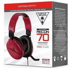 Turtle Beach Herní sluchátka RECON 70N, červená, Nintendo (Xbox One/series S/X, PS5)