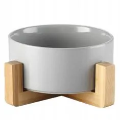 Mersjo Jednoduchá dřevěná keramická miska šedá 850ml