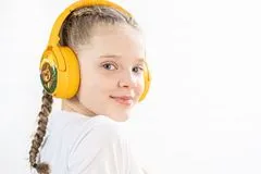 BuddyPhones Cosmos+ dětská bluetooth sluchátka s odnímatelným mikrofonem, žlutá