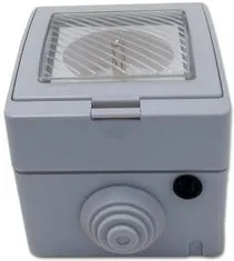 XtendLan Zásuvka XL-ZASUVKA5 - Wi-Fi, 1x zástrčka, 16A, 3680W, časovač, kalendář, IP55, šedá